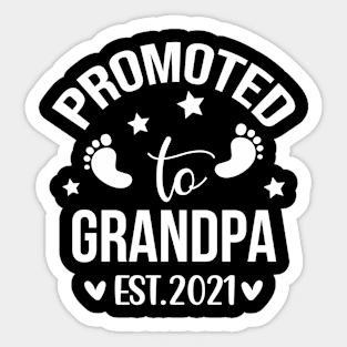 Promoted To Grandpa Est 2021 Pregnancy Announcement Family Sticker